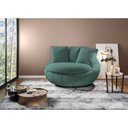 Ver imagem 2 de Poltrona Giratória 127cm Golden Veludo Verde Petróleo - Sallar Home