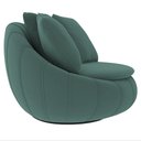 Ver imagem 6 de Poltrona Giratória 127cm Golden Veludo Verde Petróleo - Sallar Home