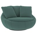 Ver imagem 1 de Poltrona Giratória 127cm Golden Veludo Verde Petróleo - Sallar Home
