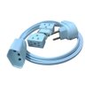 Kit 1 Extensao Eletrica 2 Metros 20a e 2 Adaptador Bob 10/20a Cod.965 - 3