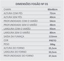 Ver imagem 3 de Fogão A Lenha Nº 01 Direito Ferro Fundido Preto 3E