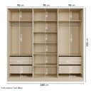 Ver imagem 4 de Guarda-roupa 6 Portas Reflecta com Led 100% Mdf Orion CabeCasa MadeiraOriginals