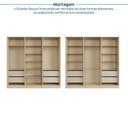 Ver imagem 5 de Guarda-roupa 6 Portas Reflecta com Led 100% Mdf Orion CabeCasa MadeiraOriginals