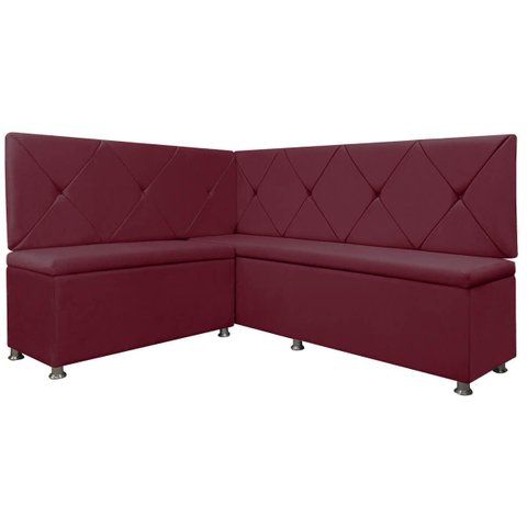 Kit Canto Alemão para Casa Cozinha 1,25x1,60m Veludo Bordo Sofa Store