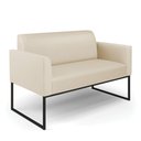 Ver mais imagens de Sofá Namoradeira com 2 Poltronas Base Industrial Preto Marisa Corino D03 - D\'rossi Cor Bege