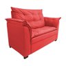Sofá Dandara 2 Lugares Suede Compacto Estofado Confortável Suede Diversas Cores Cor:vermelho - 4