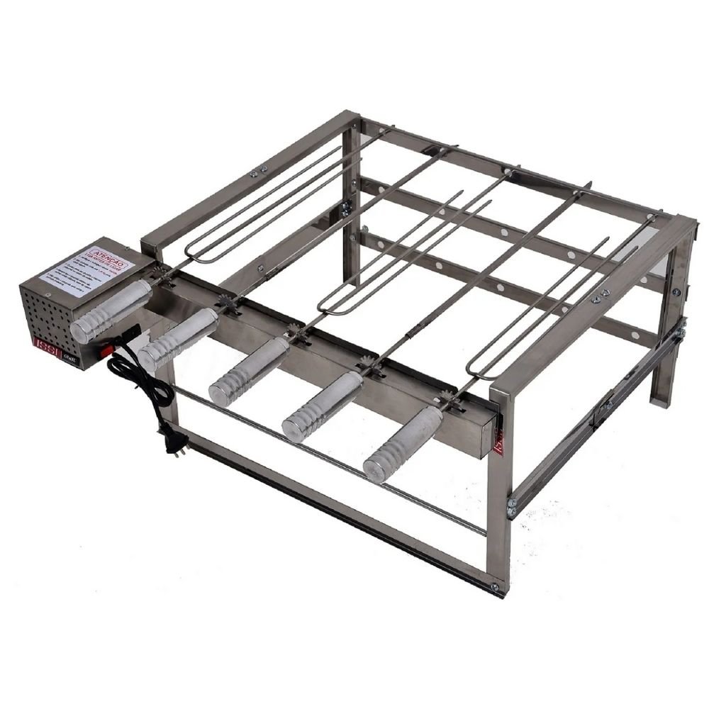 Espeto Giratório Carrossel P/ 8 Espetinho 67,5cm Issi Grill