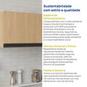 Ver imagem 7 de Armário Aéreo Maior Profundidade Porta Basculante 70cm Nara CabeCasa MadeiraOriginals