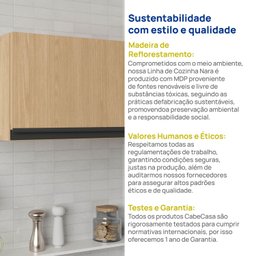 Armário Aéreo Maior Profundidade Porta Basculante 70cm Nara CabeCasa MadeiraMadeira - 7