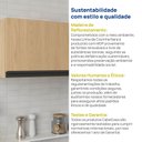 Ver imagem 7 de Armário Aéreo Planejado Maior Profundidade Porta Basculante 70cm Nara CabeCasa MadeiraOriginals Marrom/Avena
