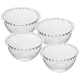 Kit 4 Bowls de Vidro Cristal Wolff Pearl 400ml Tigelas Servir Doces Sobremesas Frutas - 1