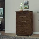 Ver imagem 1 de Cômoda 5 Gavetas Emas Móveis Primus Marrom/Amêndoa