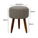 Ver imagem 4 de Puff Banqueta Decorativo Pés Madeira