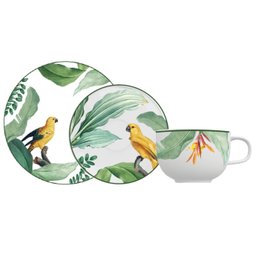Aparelho de Jantar Chá 30pç Natureza Porcelana Germer - 4