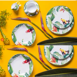 Aparelho de Jantar Chá 30pç Natureza Porcelana Germer - 6