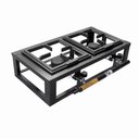 Ver imagem 1 de Fogão de Mesa 2 Bocas Facility Alta Pressão MR Fogões Grelhas 20x20 Ferro Fundido