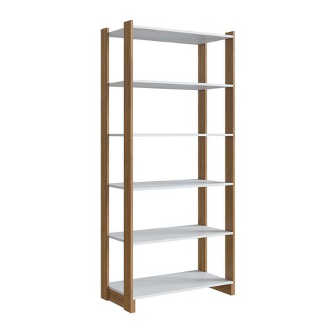Estante Multifuncional 6 Prateleiras 73 Cm Mel/branco Ey2010