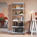 Ver imagem 3 de Estante Multifuncional 6 Prateleiras 73 Cm Mel/branco Ey2010