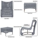 Ver imagem 2 de 3 Poltronas e Mesa Texas Alumínio Marrom Corda Náutica Trama Prata