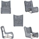 Ver imagem 5 de 3 Poltronas e Mesa Texas Alumínio Marrom Corda Náutica Trama Prata