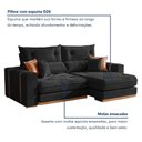 Ver mais imagens de Sofa Retratil e Reclinavel Montreal 250cm 3 Lugares Kc Rei de Casa Veludo Preto
