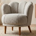 Ver imagem 2 de Poltrona Decorativa Organica Flora Pes Madeira Boucle Tce 1018 Moll