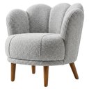 Ver imagem 1 de Poltrona Decorativa Organica Flora Pes Madeira Boucle Tce 1018 Moll