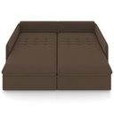 Ver imagem 3 de Sofá Cama Retrátil para Sala de Estar 174cm Una K01 Veludo Marrom - Lyam Decor
