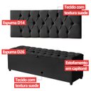 Ver imagem 5 de Cabeceira Queen Paris Estofada Painel com Recamier Baú 150cm para Cama Box Preto - Arkell