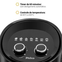 Fritadeira Elétrica Philco sem Óleo Gourmet Black 4,4l 220v Pfr15pg 53802070 - 6