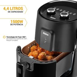 Fritadeira Elétrica Philco sem Óleo Gourmet Black 4,4l 220v Pfr15pg 53802070 - 4