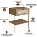 Ver imagem 5 de Cabeceira Queen 160cm e 2 Mesas Laterais 1 Gaveta Industrial Indy A03 Hanover - Lyam Decor