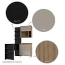 Ver mais imagens de Cozinha Compacta 4 Peças com Bancada Mesa Gourmet Armário com Nicho Balcão 80cm Mel Luciane Móveis