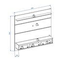 Ver imagem 4 de Painel Home Suspenso Tahiti com Led para Tv até 65 Polegadas Freijó Off White Matte Colibri