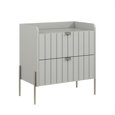 Mesa de Cabeceira Venus 60 com Base Champagne:off White