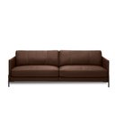 Ver imagem 5 de Sofá Decorativo Karine 4 Lugares Sala de Estar 270cm Pés em Aço Couro Marrom Chocolate G88 - Gran Be