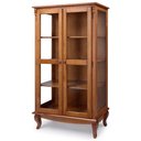 Ver imagem 5 de Cristaleira de Madeira Maciça 02 Portas de Vidro 03 Prateleiras Pés Luiz Xv Genebra 5110