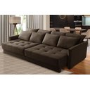 Ver imagem 1 de Sofá Cama Retrátil e Reclinável 2,50m com Molas Cairo Veludo Mirra Decor