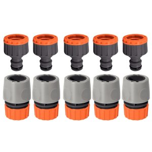 Engate Rápido Para Mangueira De 1/2" Polegada + Bico P/ Torneira Engate Rápido Tramontina Kit 05 Un