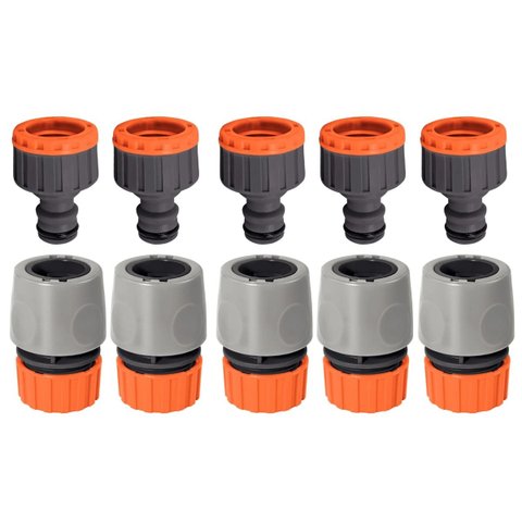 Engate Rápido Para Mangueira De 1/2" Polegada + Bico P/ Torneira Engate Rápido Tramontina Kit 05 Un