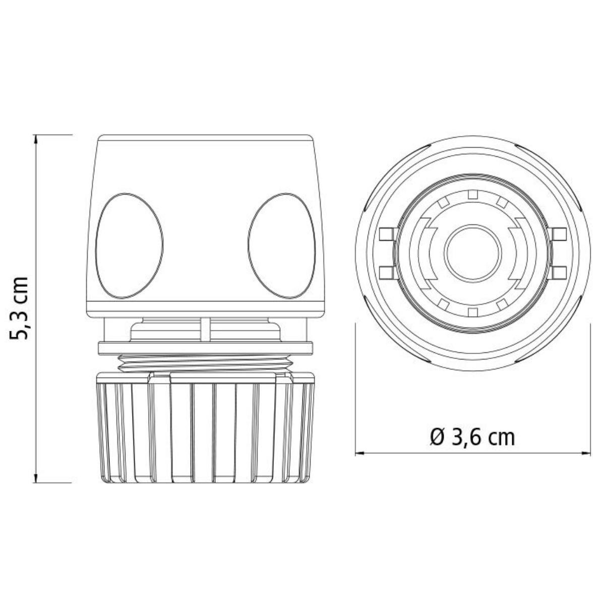 Engate Rápido Para Mangueira De 1/2" Polegada + Bico P/ Torneira Engate Rápido Tramontina Kit 05 Un - 3
