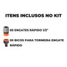 Engate Rápido Para Mangueira De 1/2" Polegada + Bico P/ Torneira Engate Rápido Tramontina Kit 05 Un - 2