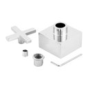 Ver imagem 4 de Acabamento para Registro Geral 1.1/2 50mm 1.1/4 Chuveiro Banheiro Quadrado Cruzeta Cromado Padrão de