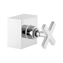 Ver imagem 1 de Acabamento para Registro Geral 1.1/2 50mm 1.1/4 Chuveiro Banheiro Quadrado Cruzeta Cromado Padrão de