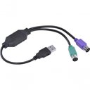 Ver imagem 1 de Cabo Adaptador Ps2 Fêmea X Usb Macho 30 Cm - Usbps-2