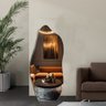 Espelho Orgânico Moldura em Couro 150x60 E06 Corpo Inteiro Quarto Grande Moderno Luxo Couro Preto - 5