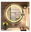 Ver imagem 4 de Espelho redondo jateado iluminado com led quente frontal 70cm Touch Woodglass redondo 70cm quente to