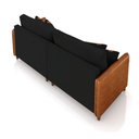 Ver imagem 4 de Sofá 3 Lugares Living 212cm Pé Madeira Valença Nozes/veludo K01 - D\'rossi Cor Preto