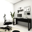 Ver imagem 1 de Mesa Escrivaninha P/ Estudos Pé Metal 150cm X 60cm F5 Office