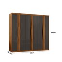 Ver imagem 4 de Guarda Roupa Casal Dunas Mdf 6 Portas e 2 Gavetas Moderna
